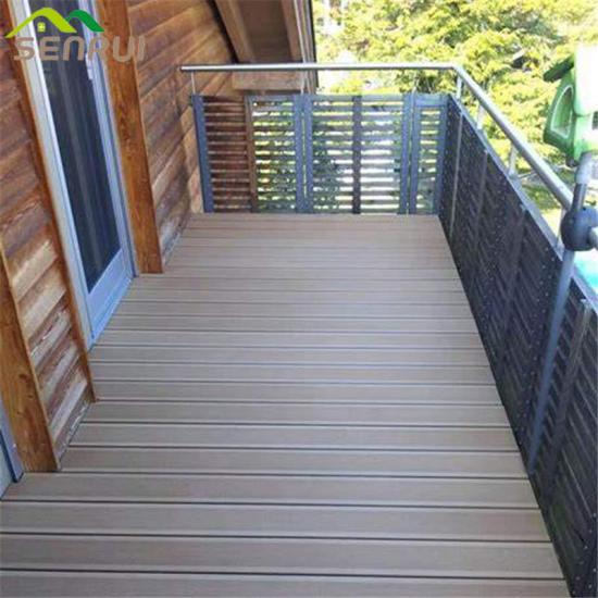 Balcony wood plastic composite hollow decking