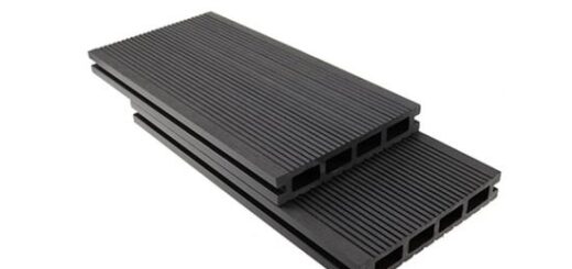 Black waterproof engineered wood plastic wpc decking