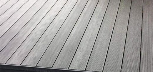 Dark gray outdoor plastic wood decking
