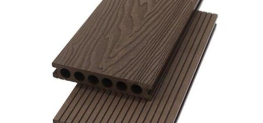Embossed wpc wood grain decking board 140*25mm