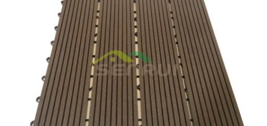 Interlocking wood plastic decking tiles planks