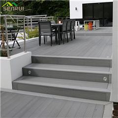 Light grey hollow wpc composite decking