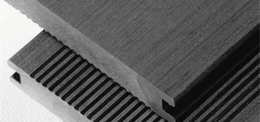 Solid outdoor plastic wood decking dark gray color