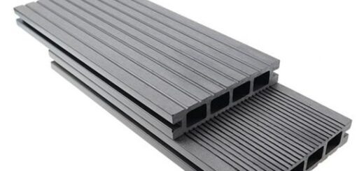 Uv-resistant interlocking grey outdoor wpc decking