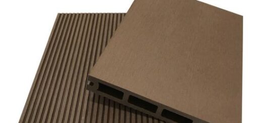 Wood plastic composite hollow flooring decking