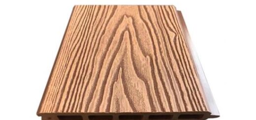 WPC garden fence embossing wood grain board