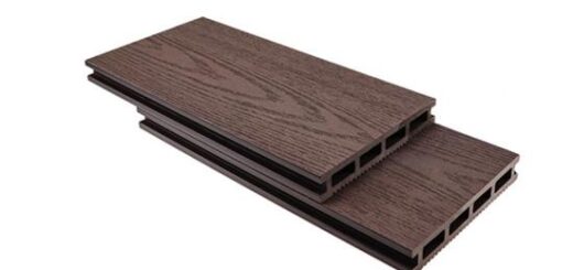 WPC hollow decking board with wood grain 145*21mm