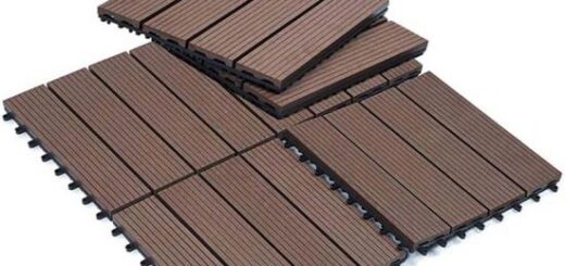 WPC interlocking easy tile patio deck tiles