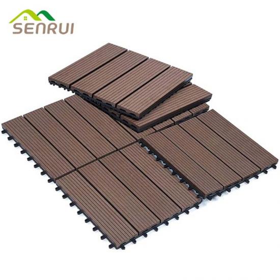 WPC interlocking easy tile patio deck tiles