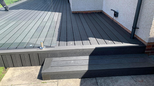 3D Embossed Hollow Wood Plastic Composite Decking Board