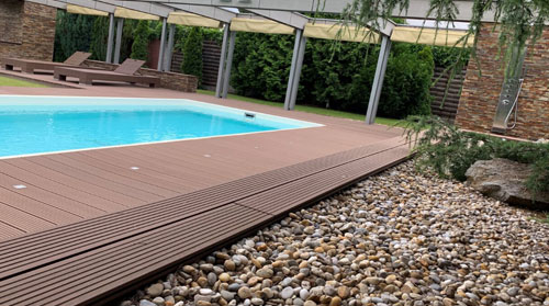 swimming pool deck decking