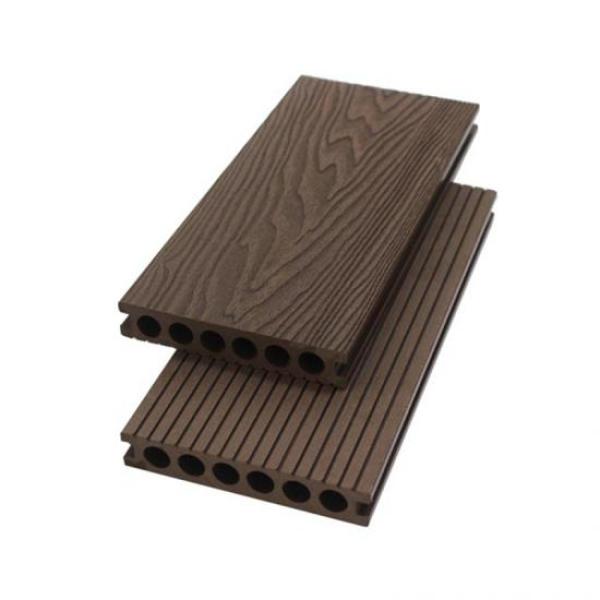 Placa de deck de grão de madeira wpc em relevo 140*25mm