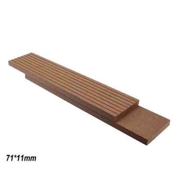 Planche de terrasse rainurée pour bord latéral de tuile wpc71*11mm