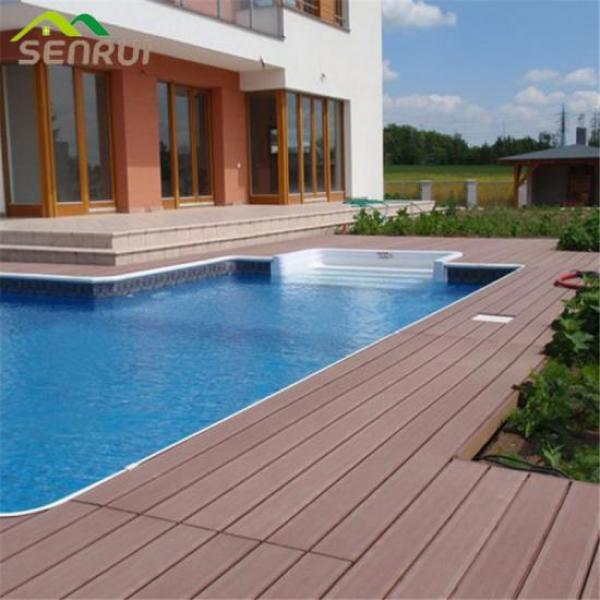 Waterproof round hole hollow wpc decking board