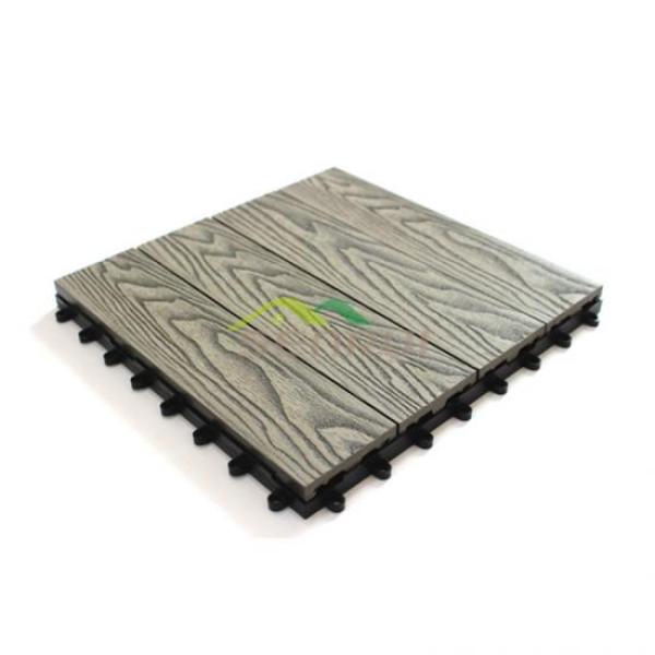 Azulejos de cubierta de wpc compuesto de plástico de madera