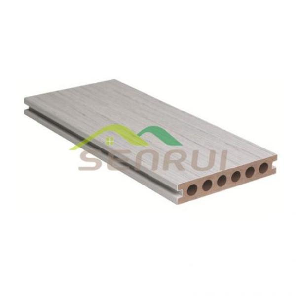 WPC co-extruded round hole decking flooring