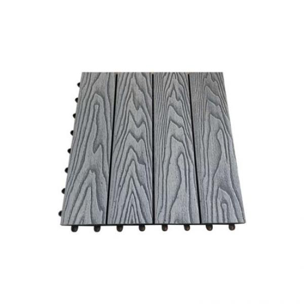 WPC interlocking wood composite outdoor deck tiles