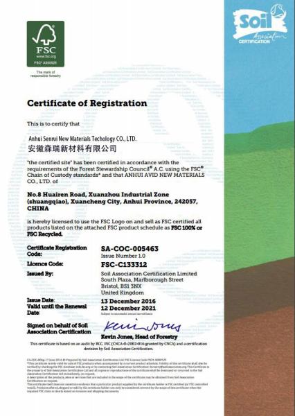 FSC Certiificate