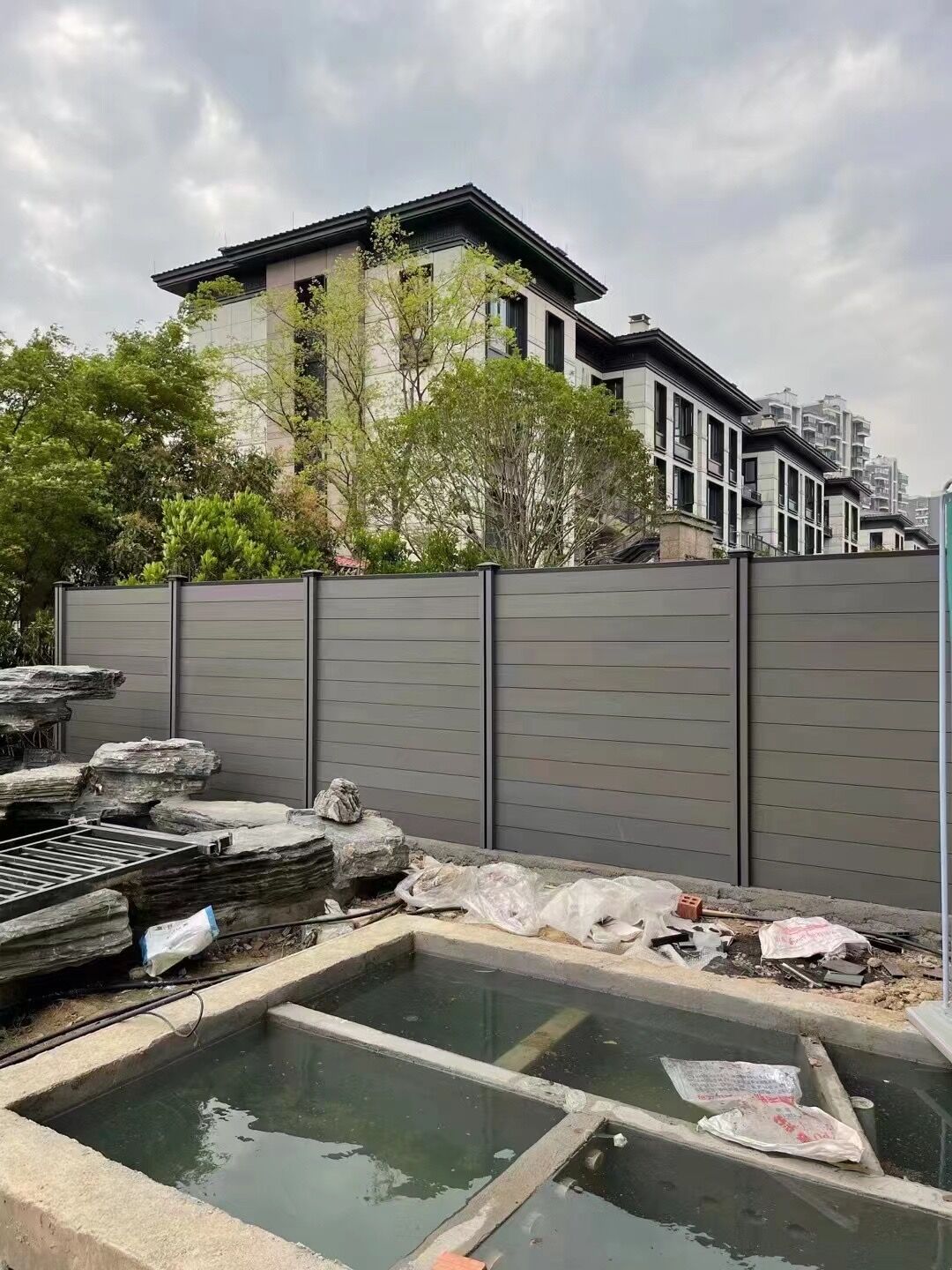 Easy installation composite wood wpc fence