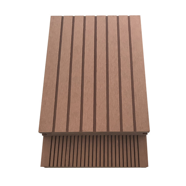 Swimming pool exterior wood composite solid ecking