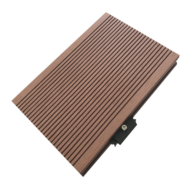 Swimming pool exterior wood composite solid ecking