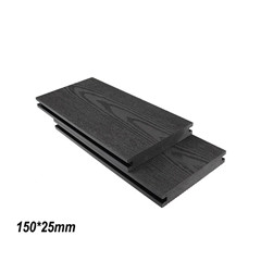 Black color composite wpc decking 150*25mm
