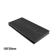 Black color composite wpc decking 150*25mm