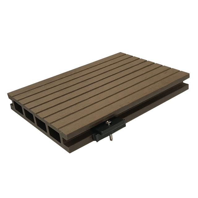 Wood plastic composite hollow wpc outdoor flooring
