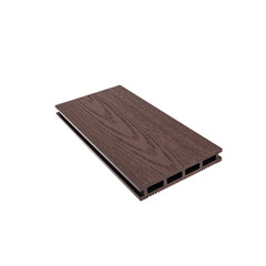 WPC hollow decking board with wood grain 145*21mm