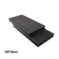 Black waterproof engineered wood plastic wpc decking