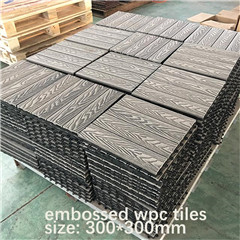 WPC interlocking wood composite outdoor deck tiles