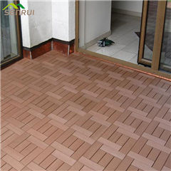 WPC interlocking easy tile patio deck tiles