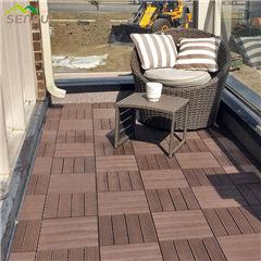 WPC interlocking easy tile patio deck tiles