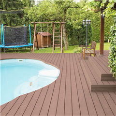 Waterproof round hole hollow wpc decking board