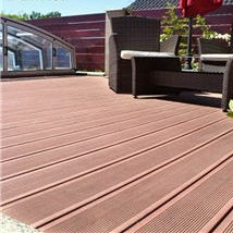 Uv-resistant square hollow wpc decking board