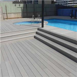 Colorful wood plastic composite pool decking