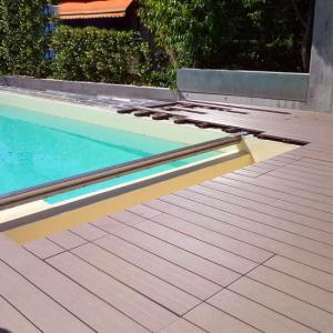 Swimming pool wood plastic waterproof decking