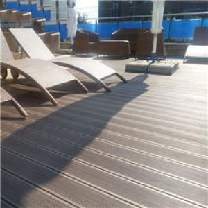 Wood grain wpc decking composite patio deck