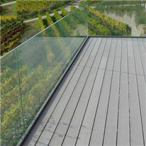 Light grey hollow wpc composite decking