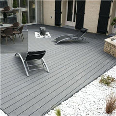 Wood grain texture embossing wpc decking flooring