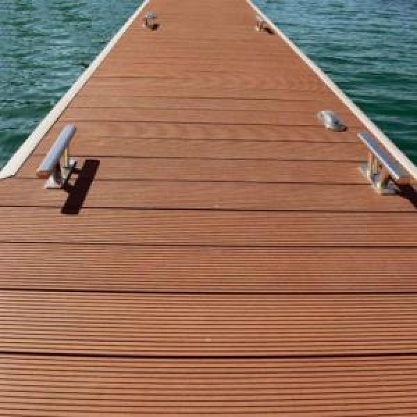 Colorful wood plastic composite pool decking
