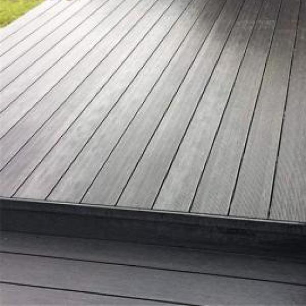 Dark gray outdoor plastic wood decking