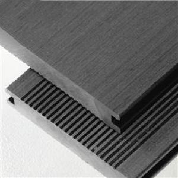 Solid outdoor plastic wood decking dark gray color