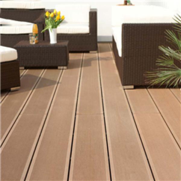 Uv-resistant square hollow wpc decking board